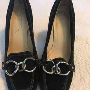 Coach black suede pumps.  Very nice!!!